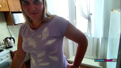 Amateur Russian Couple Chubby Fucking In The Kitchen