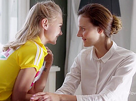 Amazing Seducing Her Teacher Kira In This Hot Lesbian