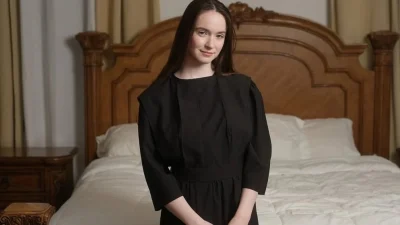 Busty Suburban Beautiful Girl Teases Her Hairy Hungry