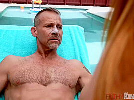 Chloe Cooper Has A Threesome By The Pool