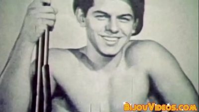Classic Muscle Gay Studs Wanking Their Hairy Cocks