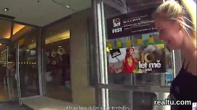 Czech Chick Gets Seduced In The Shopping Centre