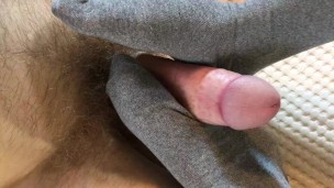 Gray Cotton Stockings Fetish Video With Huge Male