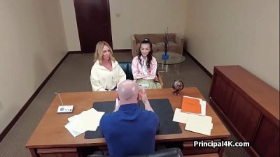 Head Teacher Dives Deep In A Mature Teen Duo