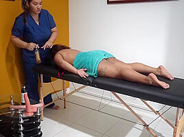 Horny Masseuse Sucks My Pussy