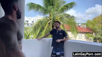 Latin Boy Climbs Into Neighbors Room For Gay Sex