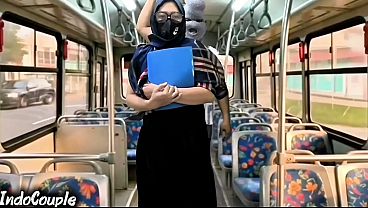 Muslim Wife Come From University Alone In The Bus