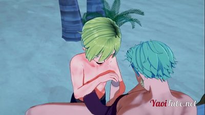 One Piece Yaoi Zoro X Sanji Handjob And Blowjob
