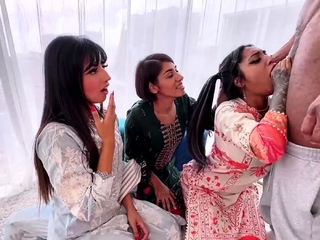 Sahara knite bbc meets asian triplethreat