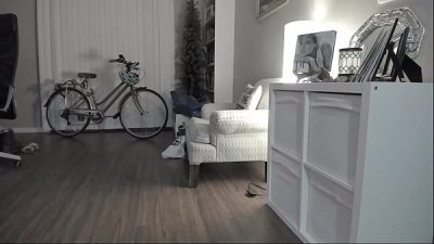 Solo Girl Plays On The Floor