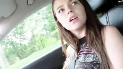 Stranded Russian Teen Gets Her Tits Cumshot