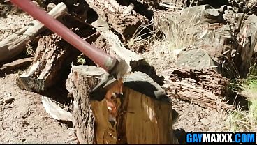 Thieving Twink Bound Then Fucked By Angry Lumberjack