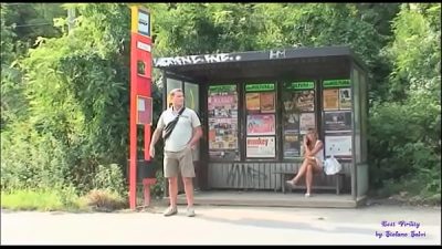 At The Bus Stop The Slut Really Wants To Fuck