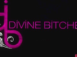 Busty domina pegging incels butthole