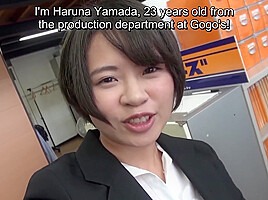 Deceptively Busty Jav Office Lady And Lesbian Friend