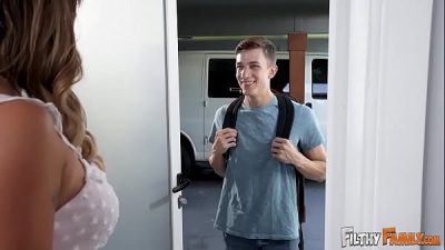 Filthy Family Threesome With Stepmom And Teen