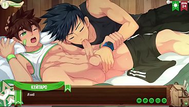 Game: Friends Camp, episode 44 – Natsumi decided to give a sweet blowjob to Keitaro (Russian voiceover)