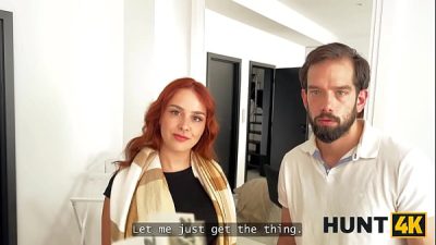 HUNT4K. Poor redhead slut with nice curves and pussy is fucking. Hot sex with Norah Juliette & Charlie Dean