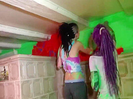 Lily Lu – Alternative Girls Lesbian Play, Tattoo Dreadhead Teens 18+ Color Play