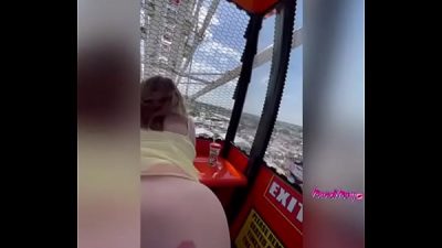Mandi May Bounces On Dick In Public