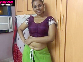 Mumbai Maid Horny Lily Jerk Off Instruction In Sari
