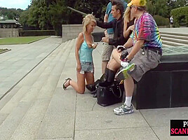 Public German Slut Humiliated And Ass Fucked Pissed