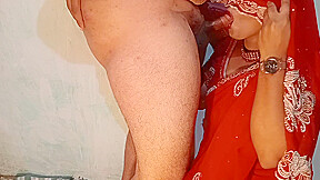 Red Saree Want Deep Throat Only Dever Cock