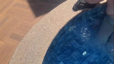 Sex With A Redhead In The Pool