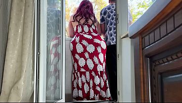 Stepson Hugged His Stepmom And She Jerked Off His Cock