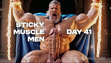 Sticky Muscle Men Day 41 Preview Ai Generated Muscle