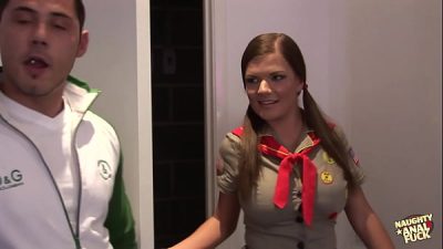 This Attractive Female Scout Had Double Penetration