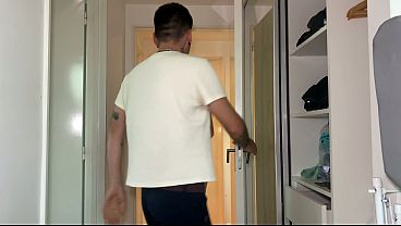 Two Student Roommates Fuck The Landlord While He Shows