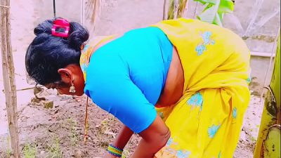 Villege Outdoor Beautiful Big Boobs Village Maid