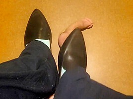 With The Worm: Made Him Cum Under My Teal Sweaty Socks