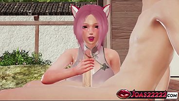 Sexy Riku In Kitty Cosplay 3d Animation Handjob