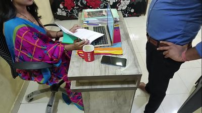 The Big Boobs Indian Milf Office Woman Got Her Pussy