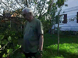 Voyeur papy licking my wife in public