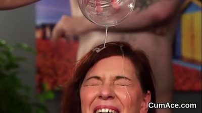 Wicked Doll Gets Sperm Load On Her Face Eating All